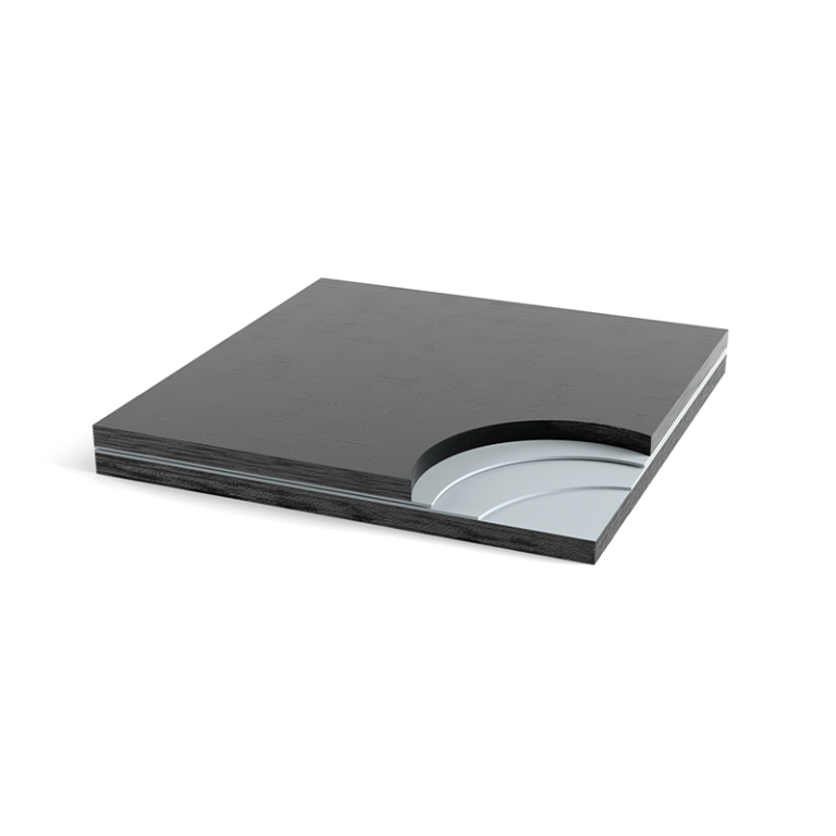 TXNR slide bearing with neoprene reinforcement and PTFE sliding surface for structural expansion.